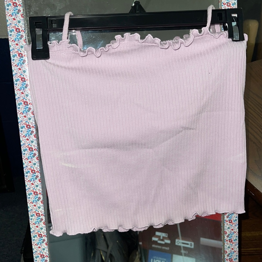 2/$10 forever 21 ruffled crop tank